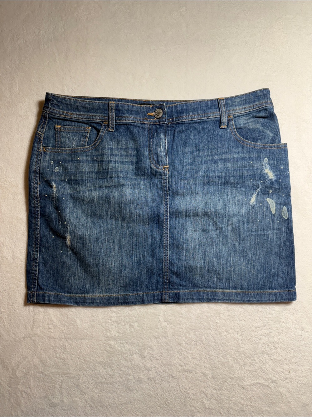 New York & Co New Women’s Blue Denim Mini Skirt